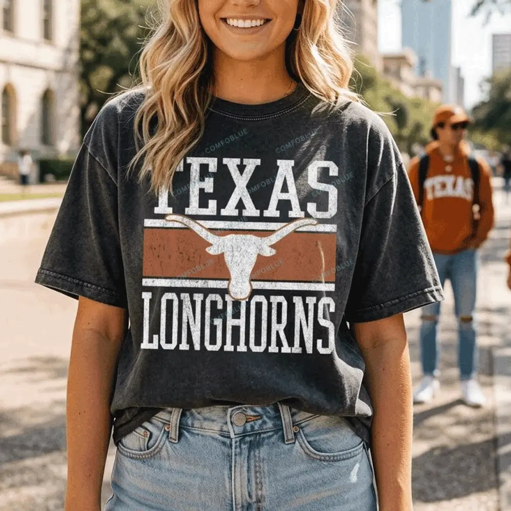 Texas Longhorn On The Ball Washed T-Shirt