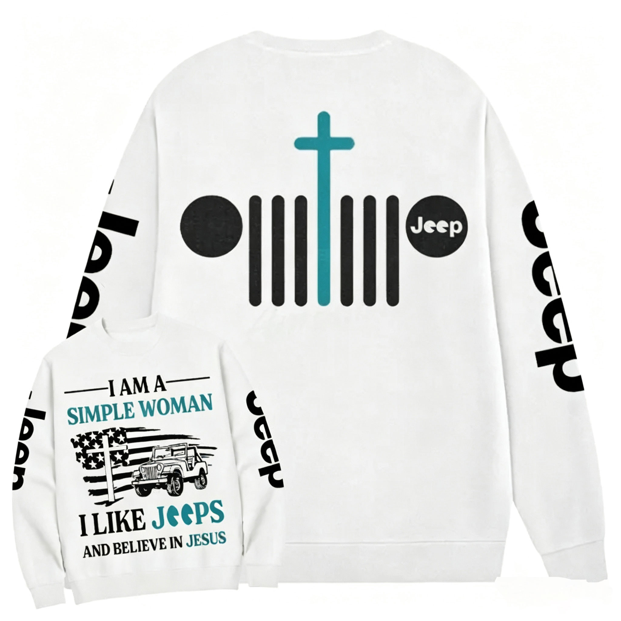 Jp I Am A Simple Woman And Believe In Jesus Crew Neck Sweatshirt