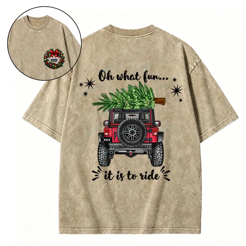 For Offroad 4x4 Truck Lover Cotton Washed T-Shirt