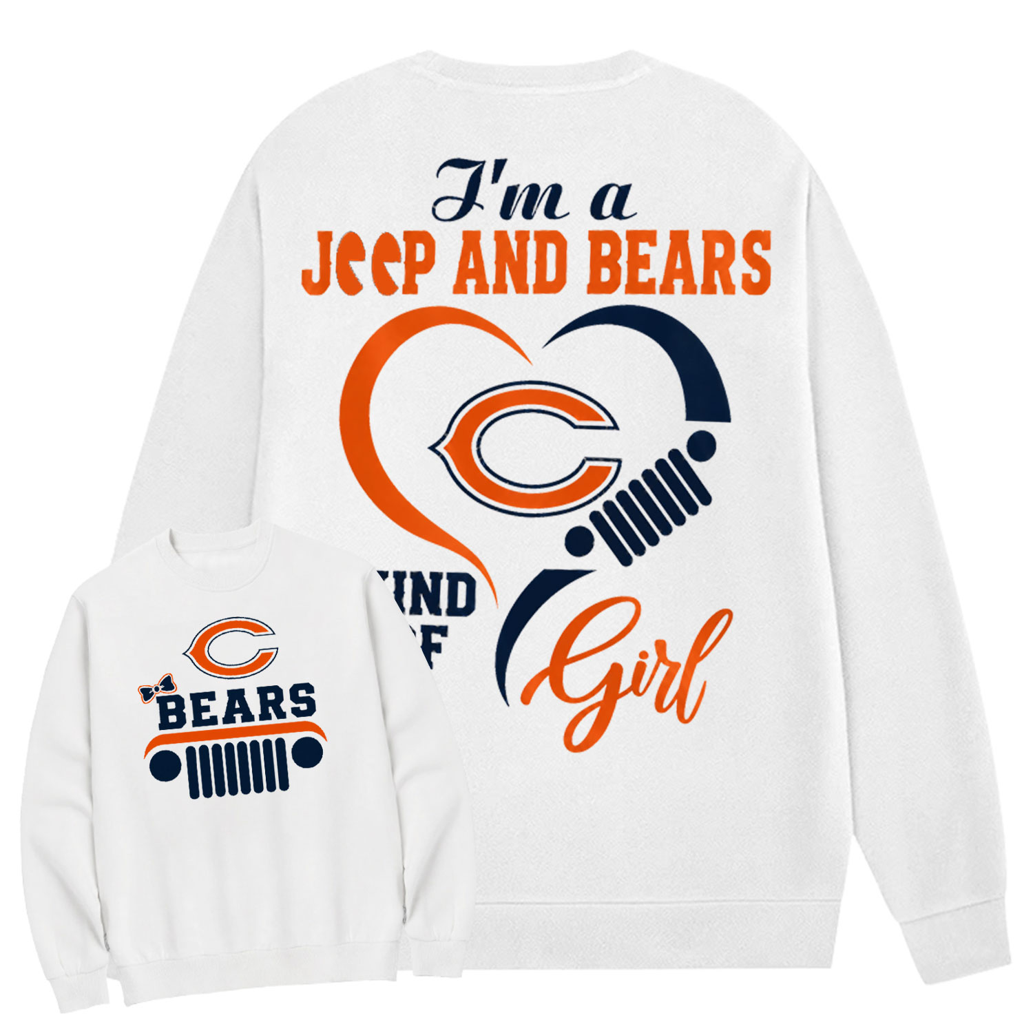 Chicago Bears I’m A Jp And Cowboys Girl Cotton Sweatshirt