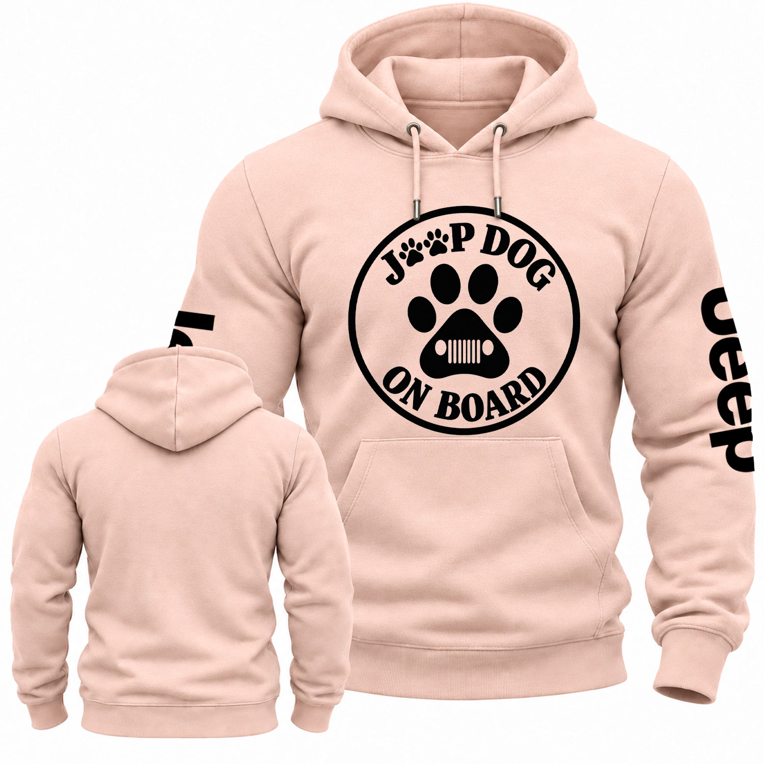 Jp Dog On Board Cotton Hoodie