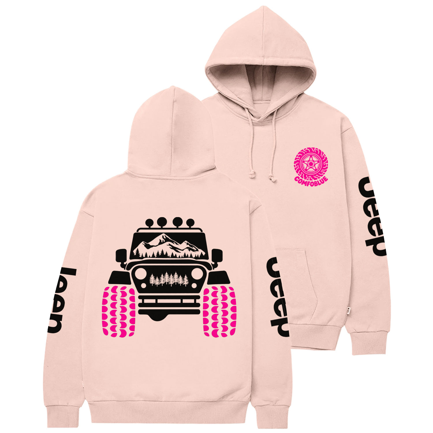 Mountain Scene Jp Cotton Hoodie