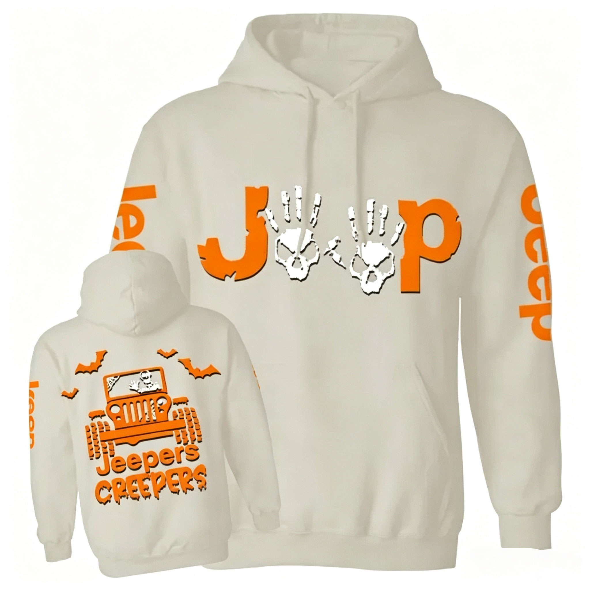Halloween Creepers Wave Jpers Double Printed Unisex Casual Hoodie