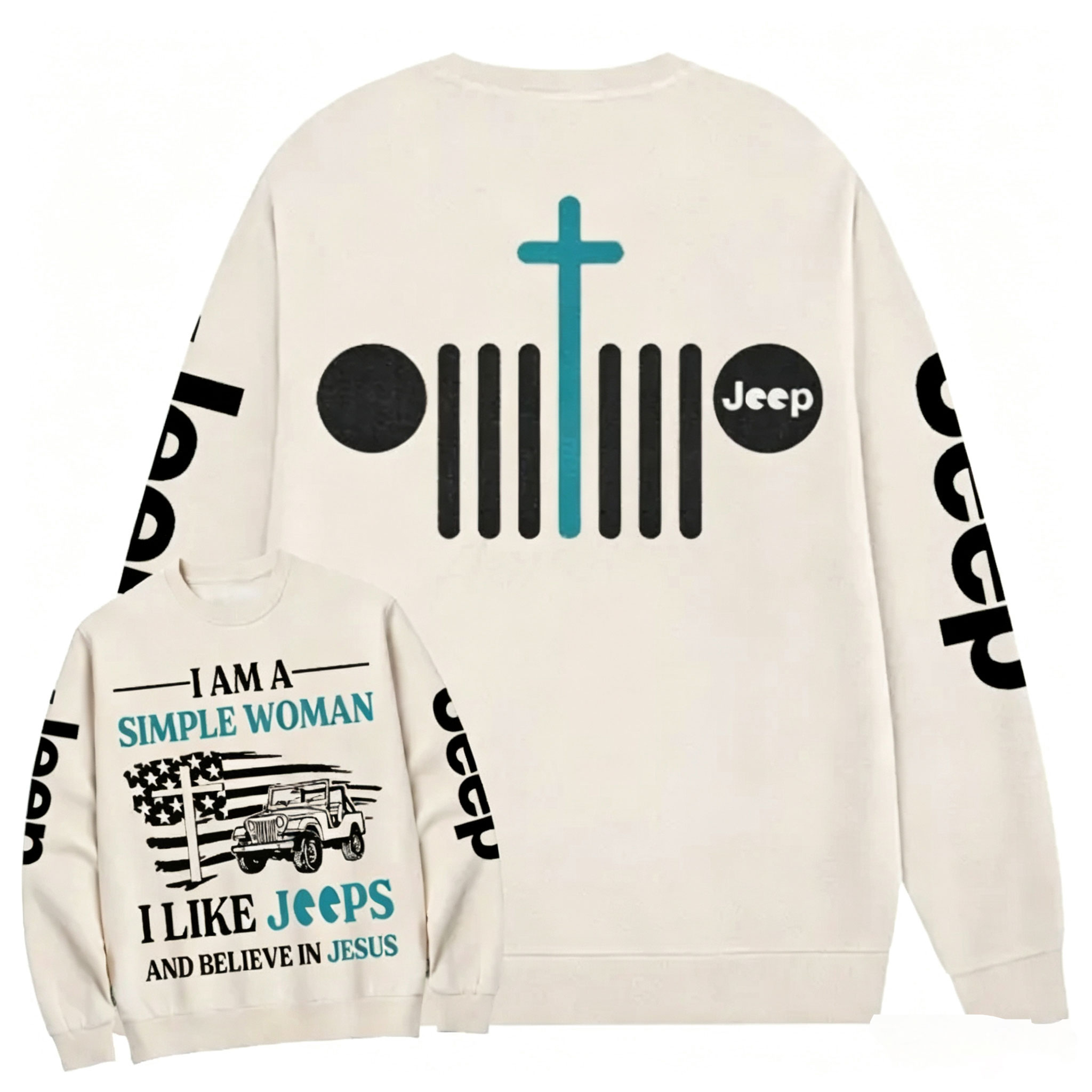 Jp I Am A Simple Woman And Believe In Jesus Crew Neck Sweatshirt