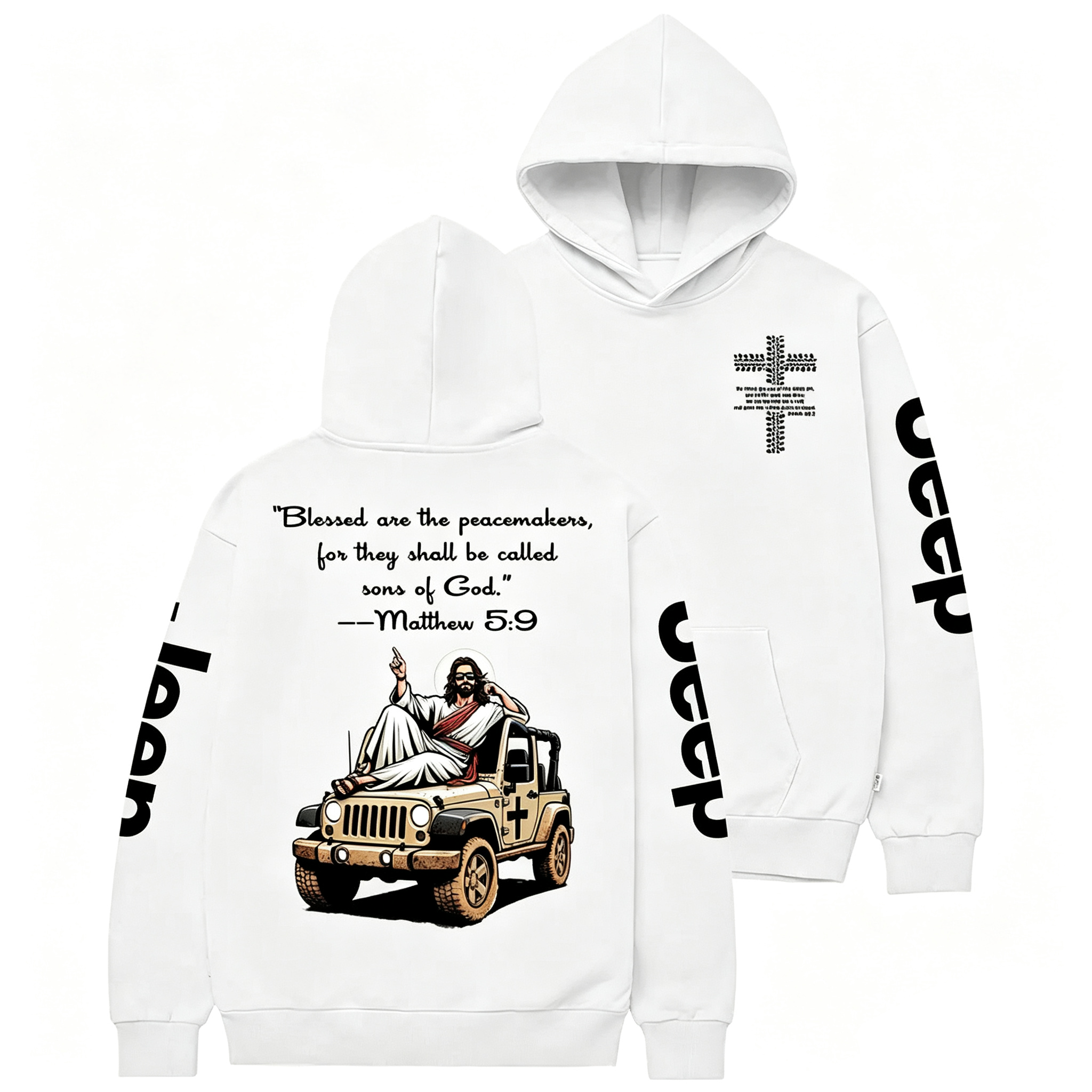 Blessed Are The Peacemakers Jp Casual Hoodie