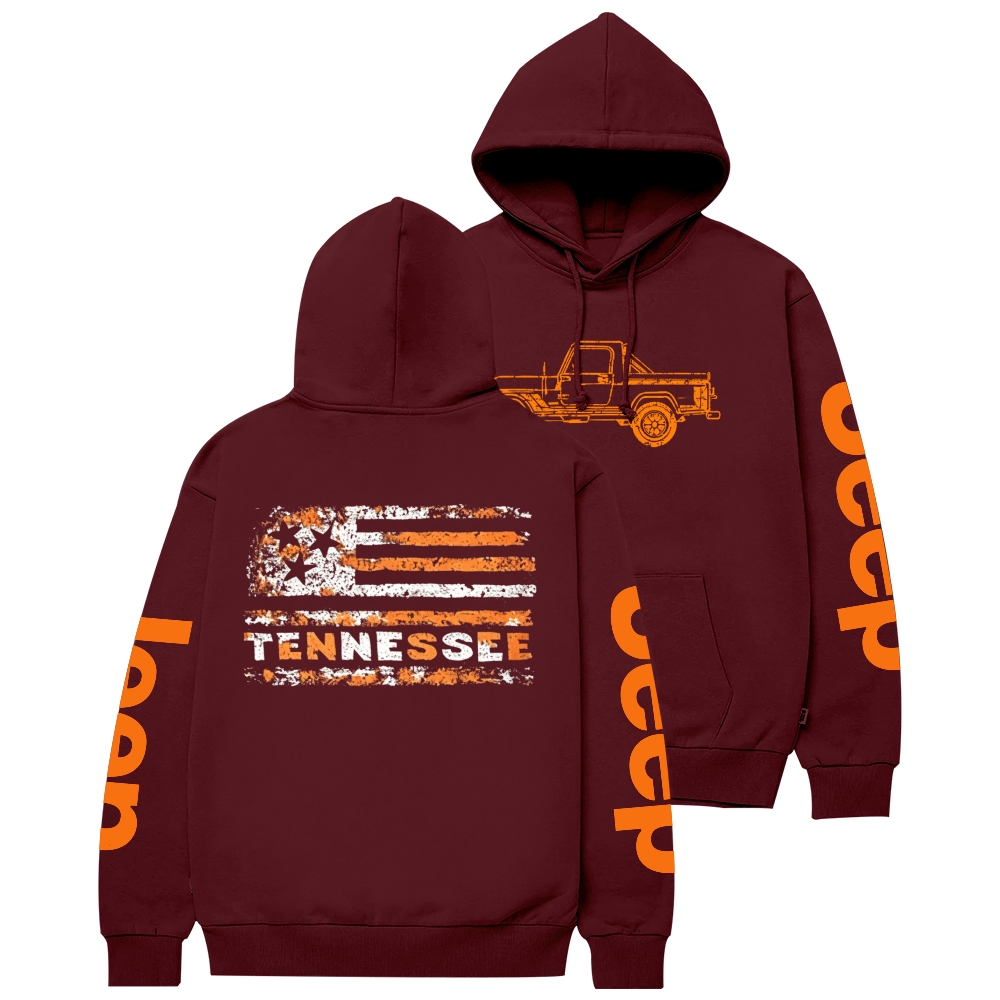 Tennessee Flag Truck Jp Casual Unisex Hoodie