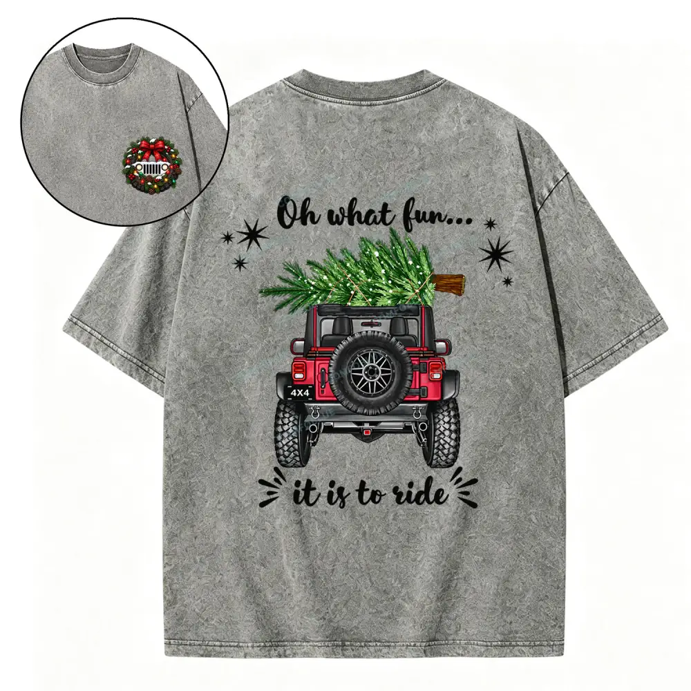 For Offroad 4x4 Truck Lover Cotton Washed T-Shirt