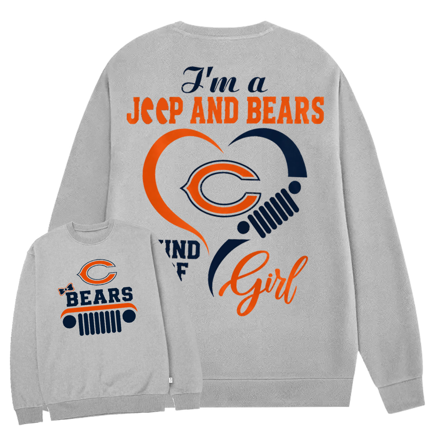 Chicago Bears I’m A Jp And Cowboys Girl Cotton Sweatshirt
