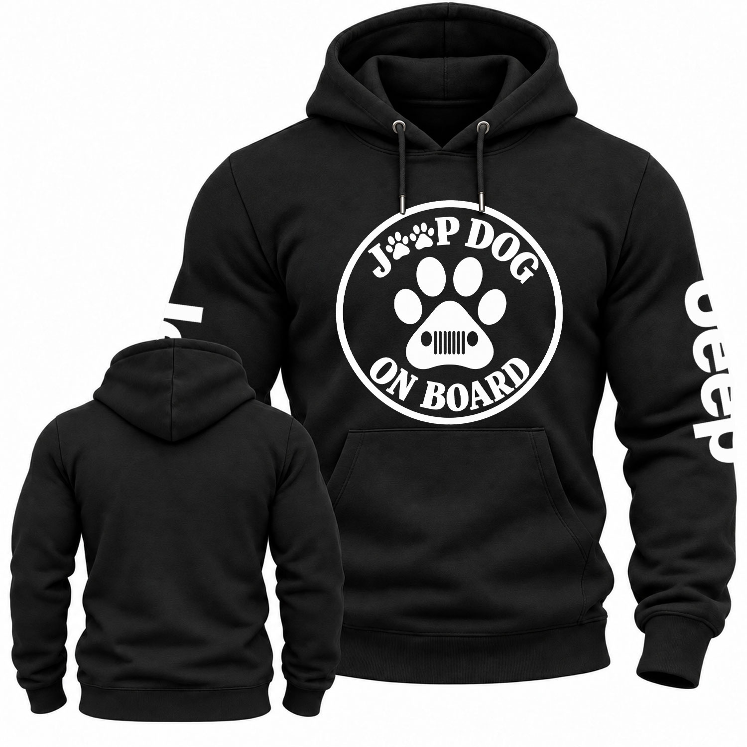 Jp Dog On Board Cotton Hoodie