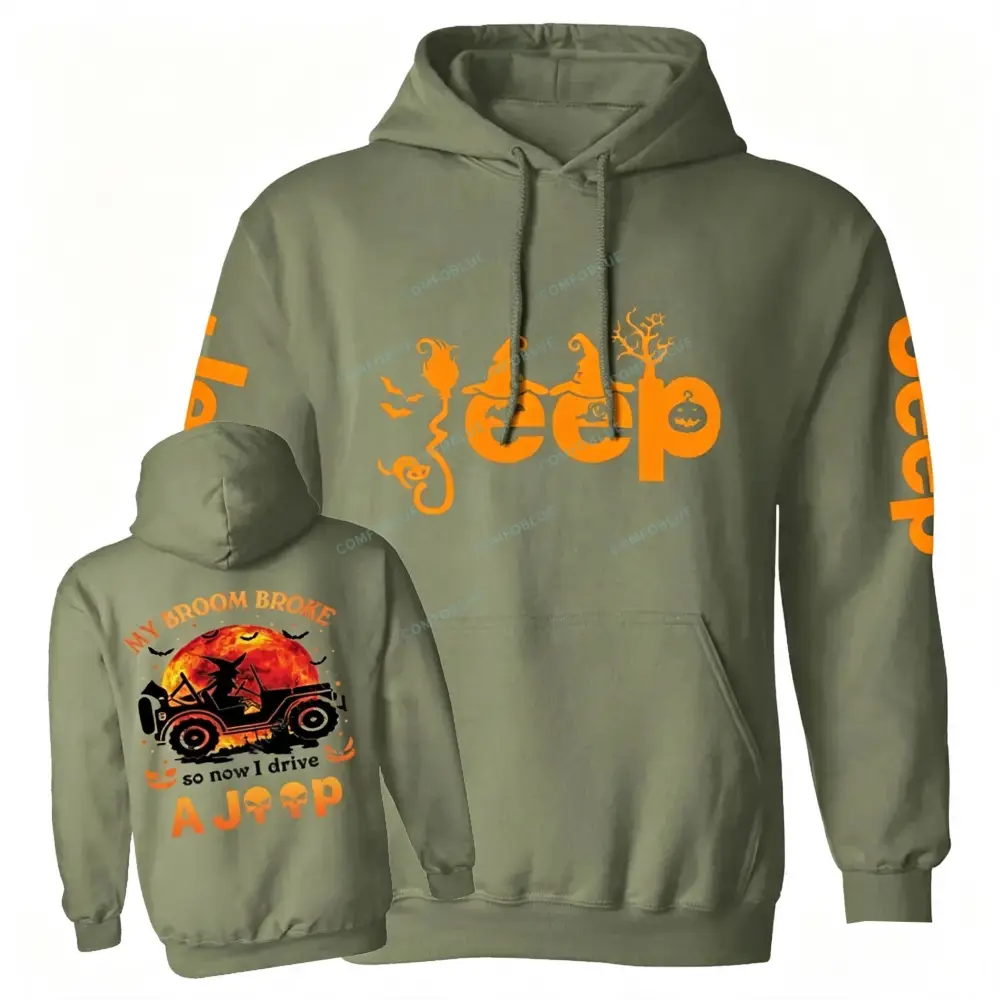 Halloween My Broom Broke So Now I Drive A Car Jp Unisex Hoodie