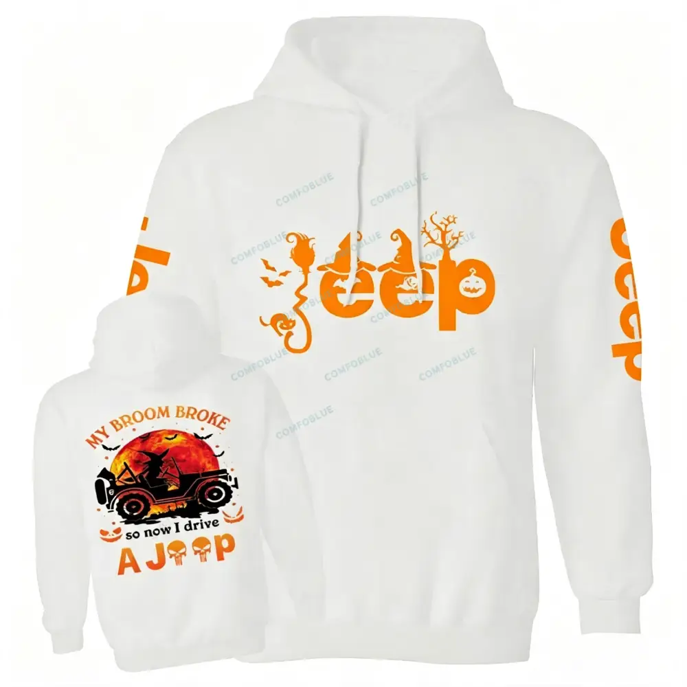 Halloween My Broom Broke So Now I Drive A Car Jp Unisex Hoodie