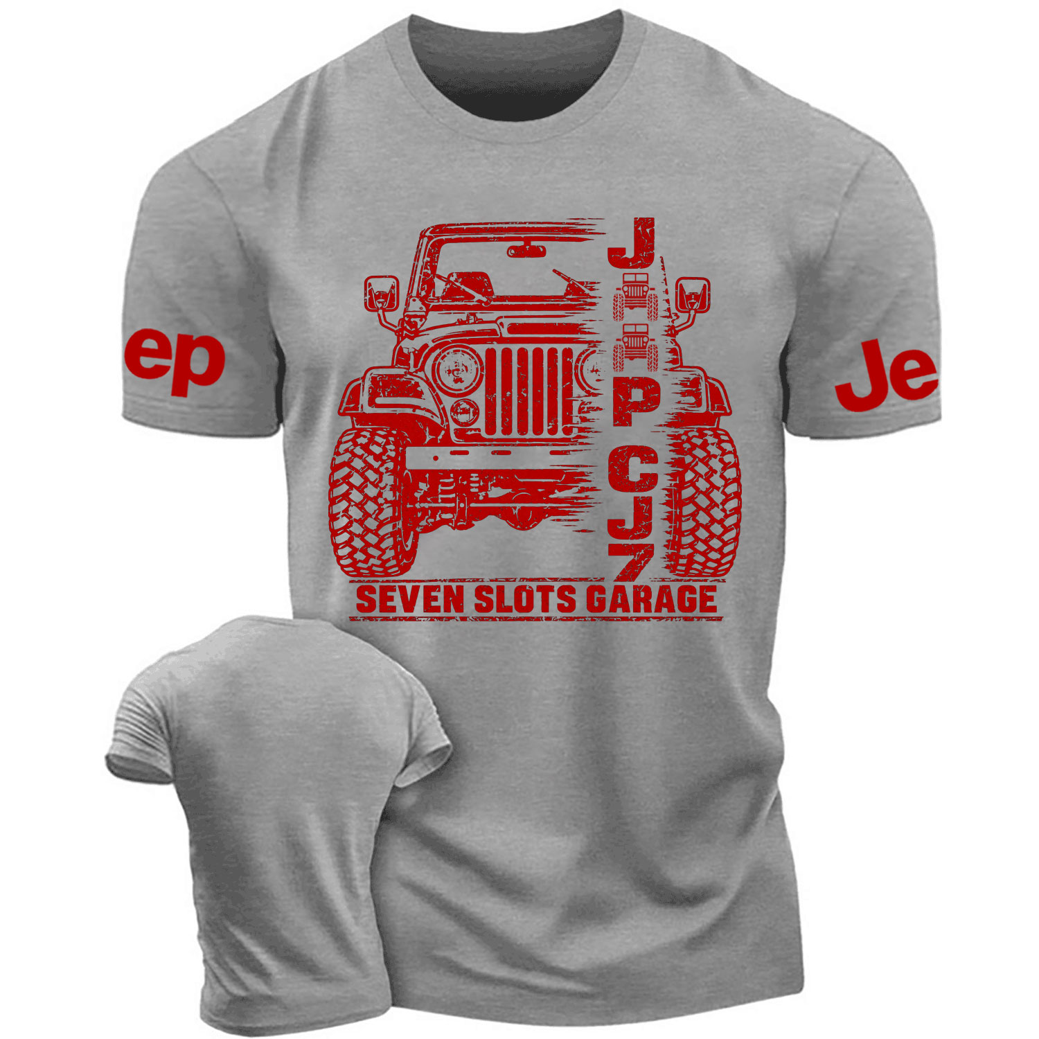  Jp CJ7 Seven Slots Garage Cotton T-shirt