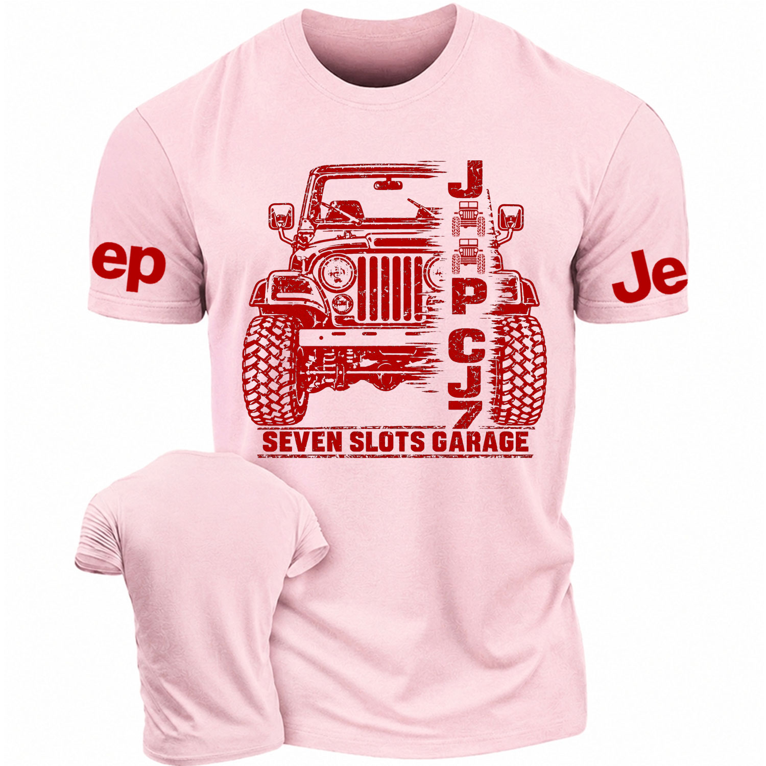  Jp CJ7 Seven Slots Garage Cotton T-shirt