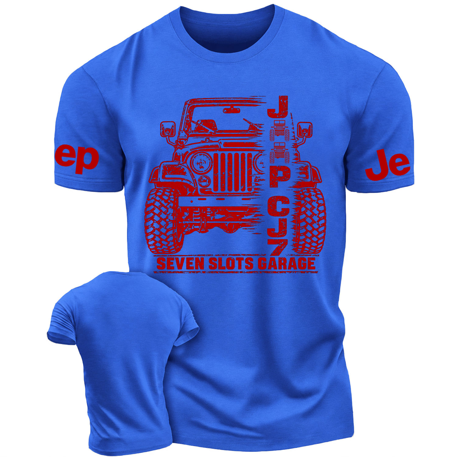  Jp CJ7 Seven Slots Garage Cotton T-shirt