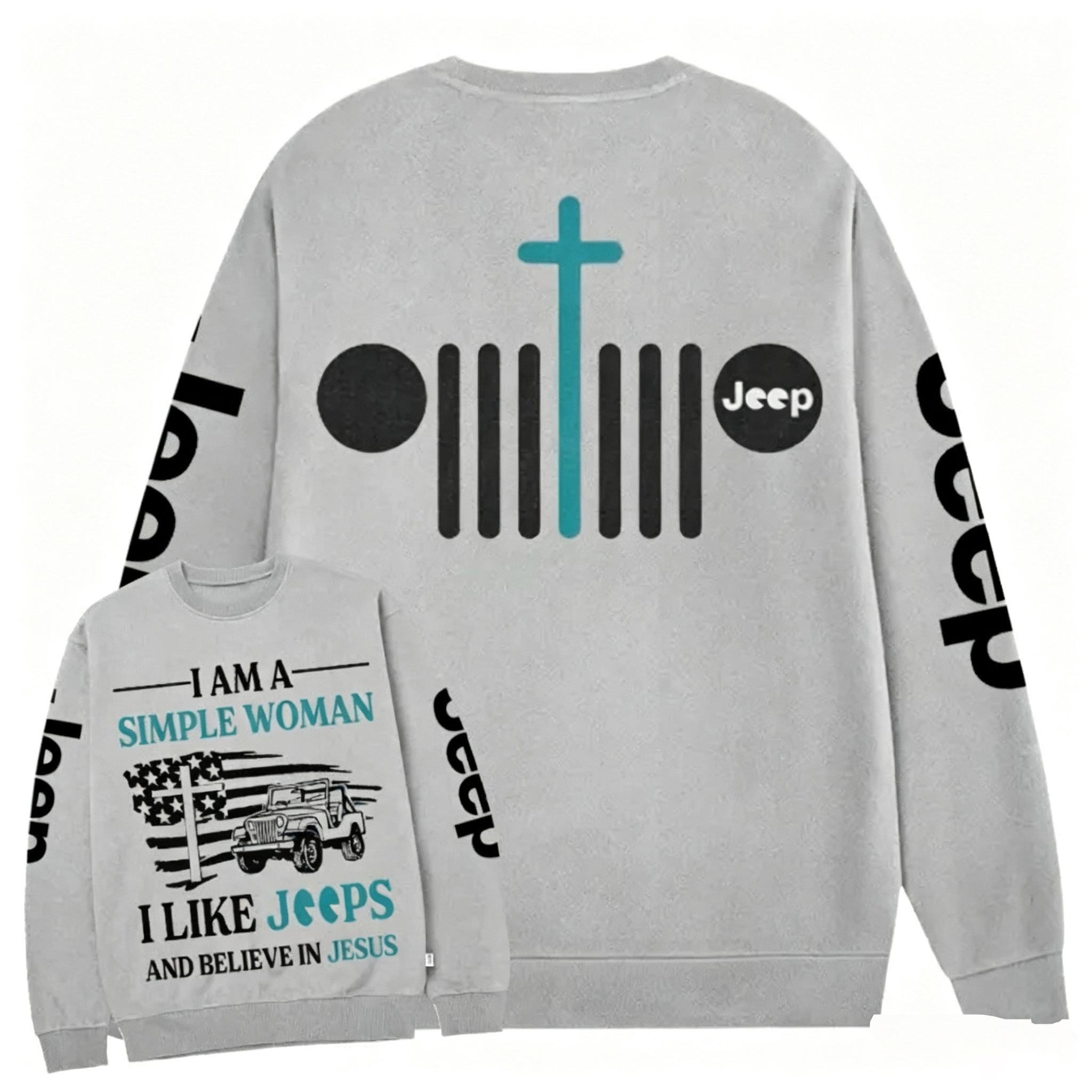 Jp I Am A Simple Woman And Believe In Jesus Crew Neck Sweatshirt