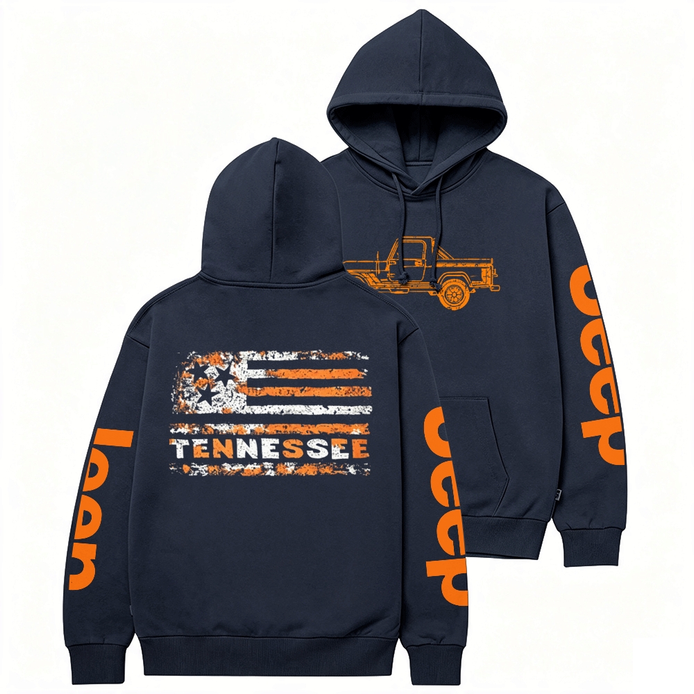 Tennessee Flag Truck Jp Casual Unisex Hoodie