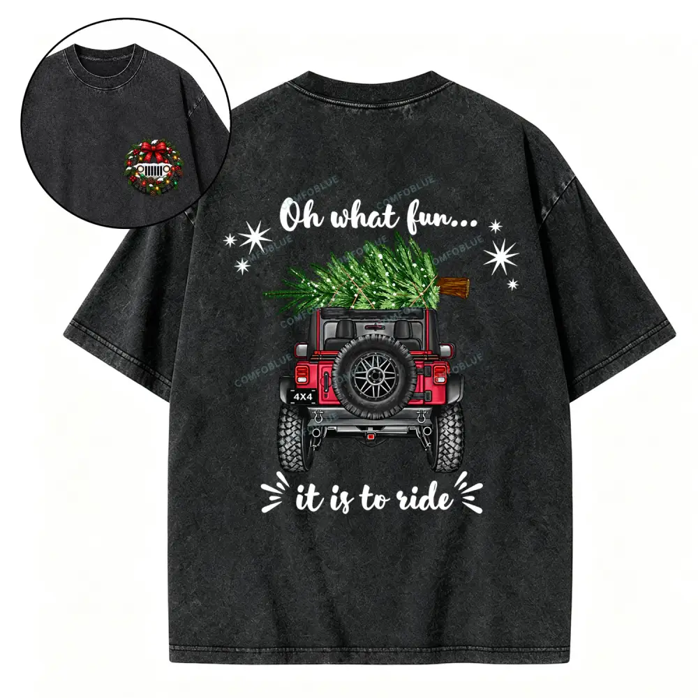 For Offroad 4x4 Truck Lover Cotton Washed T-Shirt