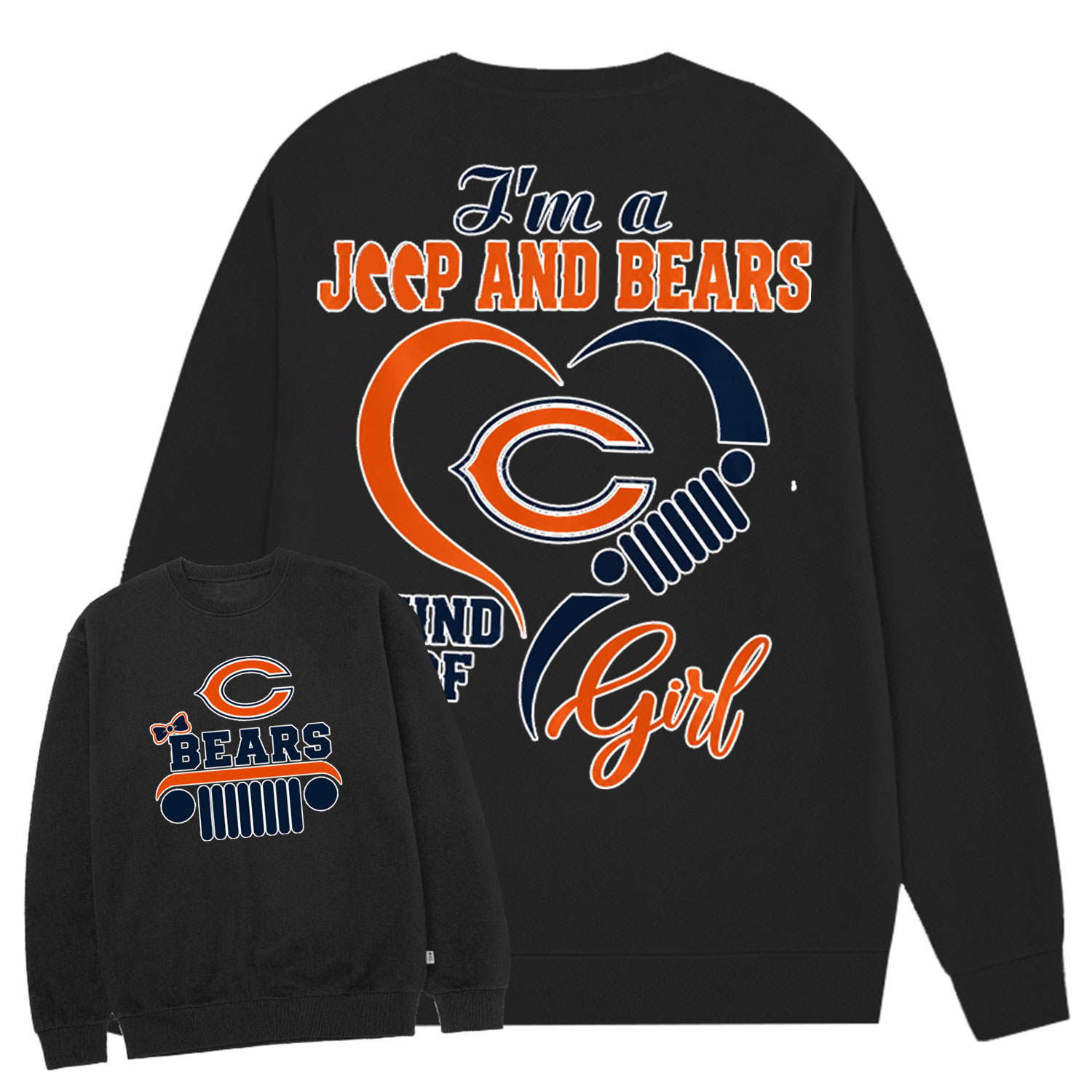 Chicago Bears I’m A Jp And Cowboys Girl Cotton Sweatshirt