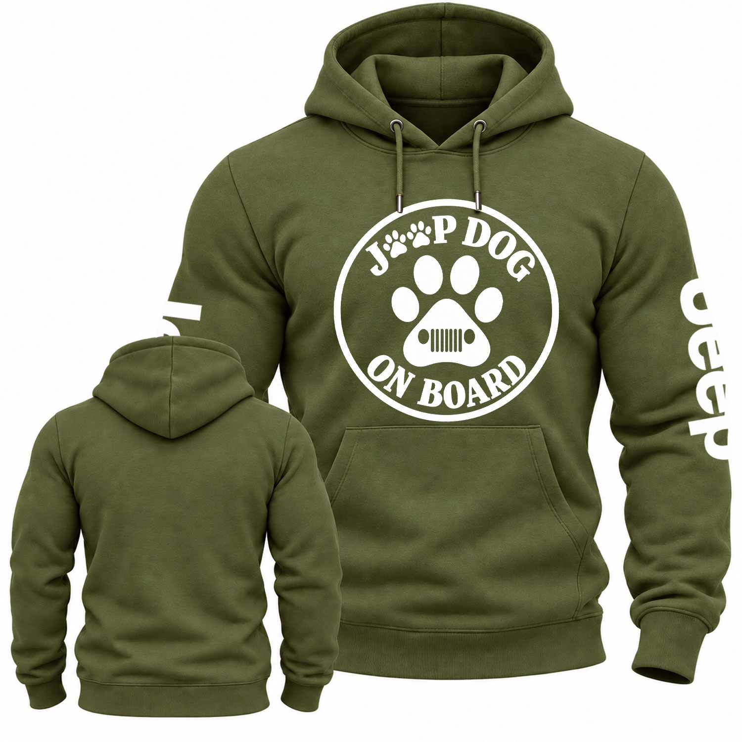 Jp Dog On Board Cotton Hoodie