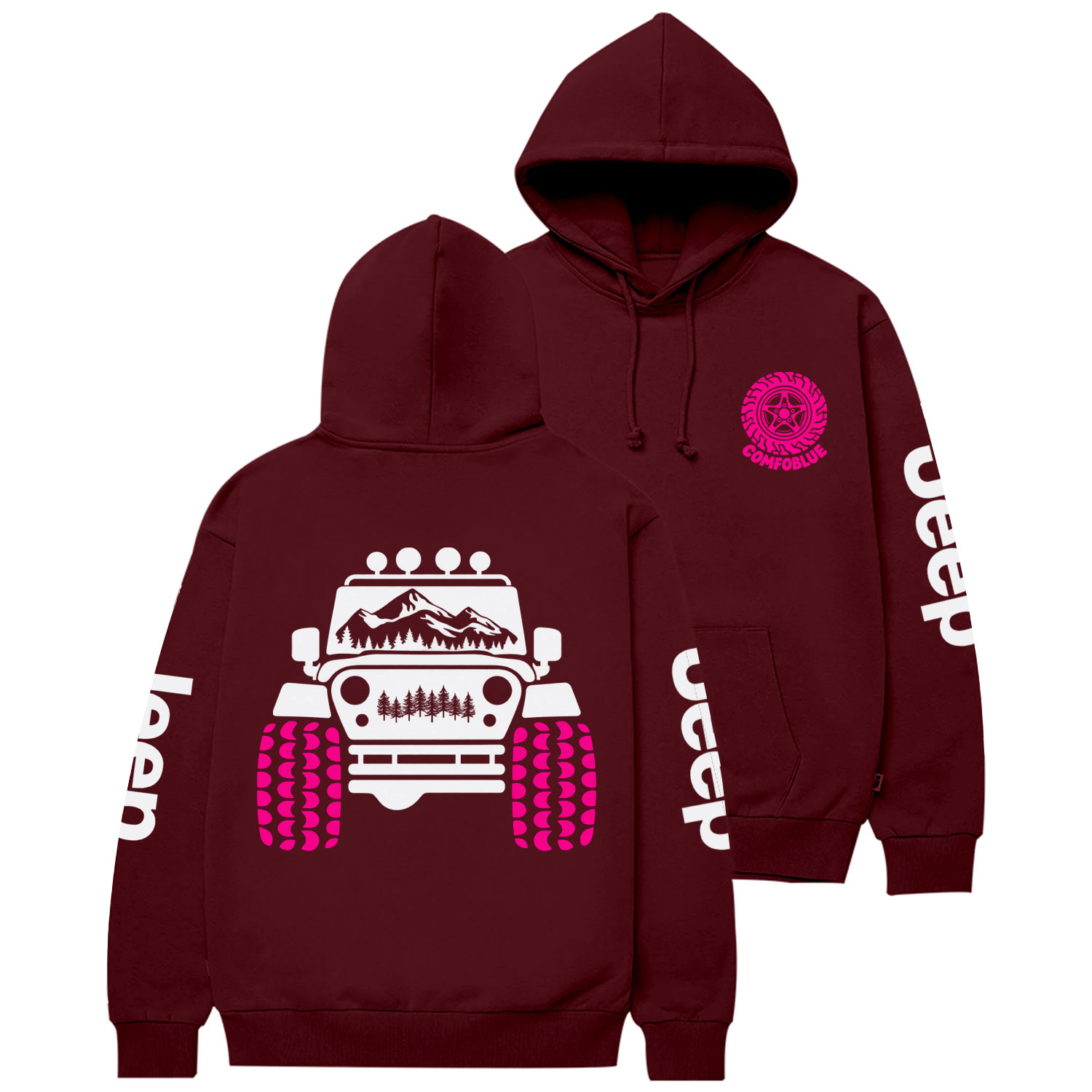 Mountain Scene Jp Cotton Hoodie
