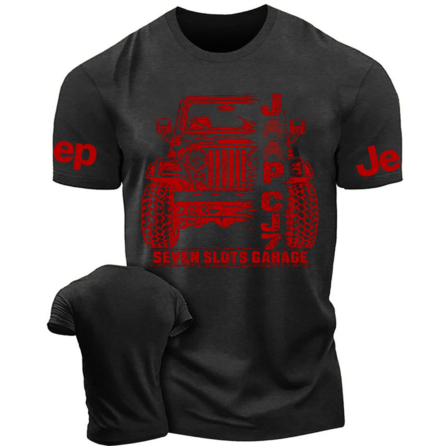  Jp CJ7 Seven Slots Garage Cotton T-shirt
