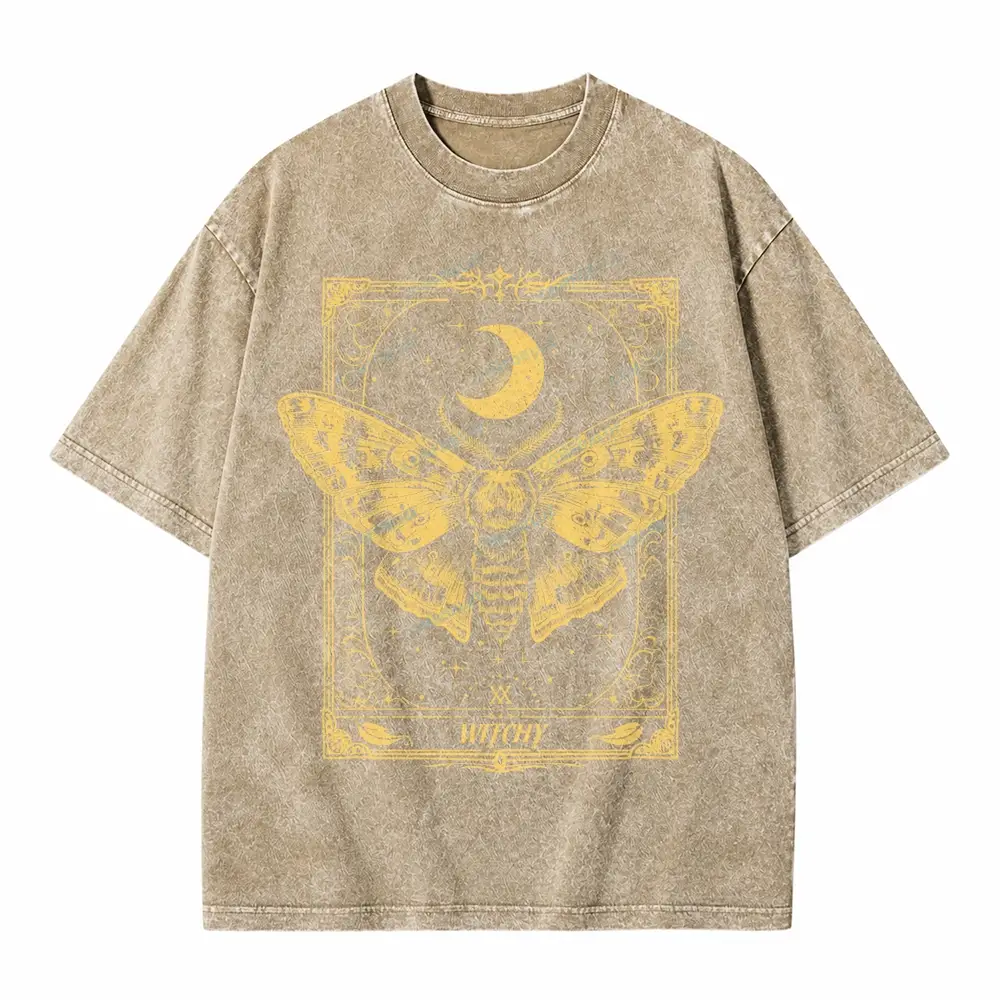 Comfoblue Gothic Raven Dark Academia Witchy Tarot Card On Comfort Colors Washed T-Shirt - SLCFB260716169