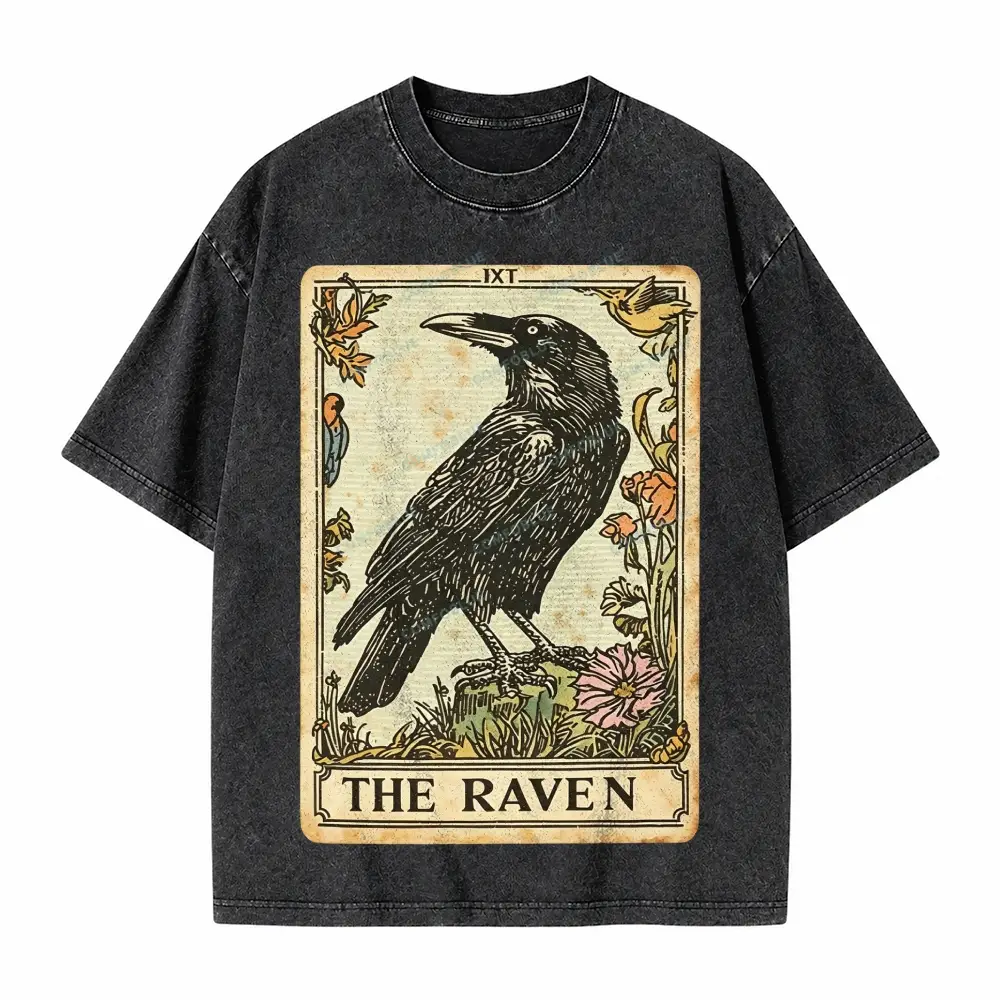 Comfoblue Gold Moth Witchy Tarot Card On Comfort Colors Washed T-Shirt - SLCFB260716171