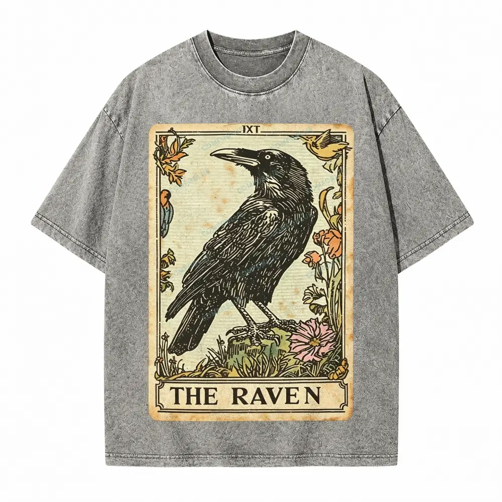 Comfoblue Gold Moth Witchy Tarot Card On Comfort Colors Washed T-Shirt - SLCFB260716171