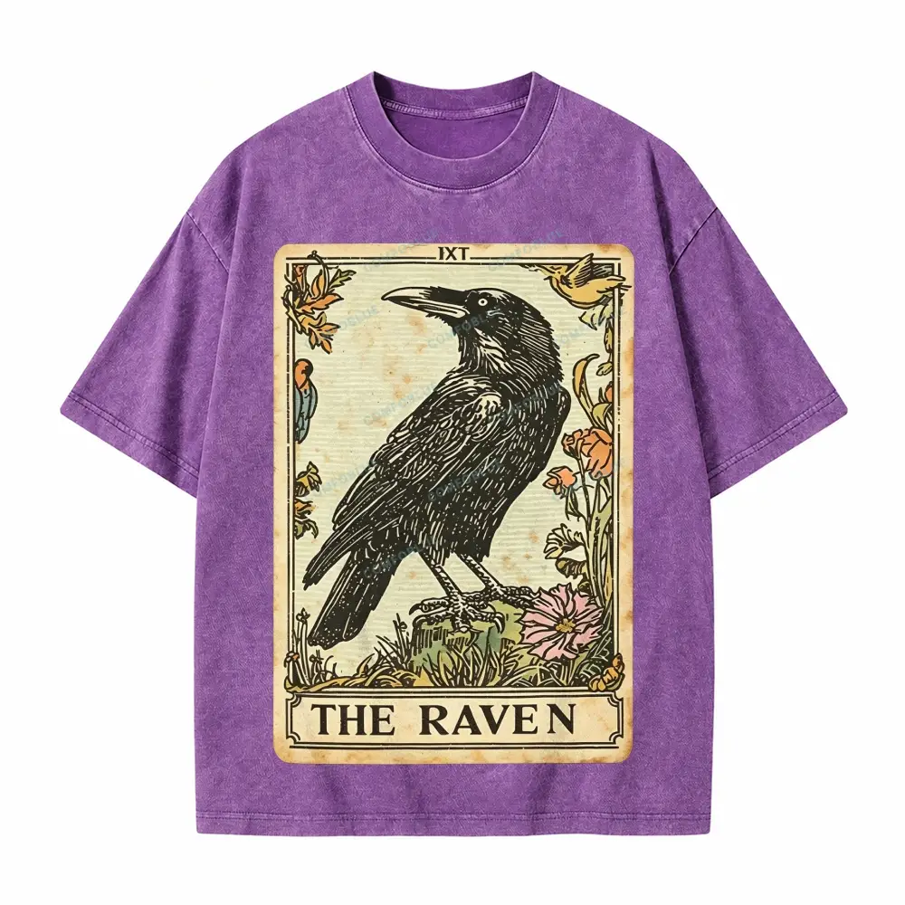 Comfoblue Gold Moth Witchy Tarot Card On Comfort Colors Washed T-Shirt - SLCFB260716171