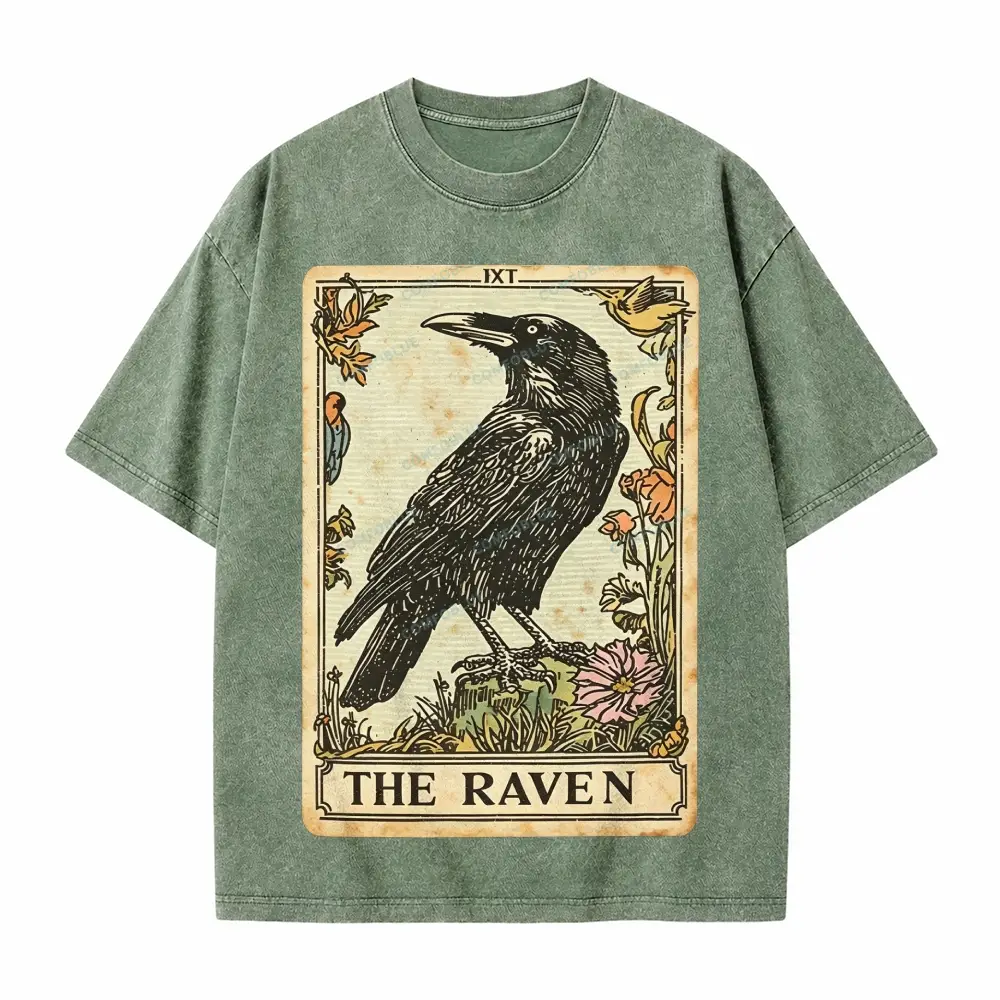 Comfoblue Gold Moth Witchy Tarot Card On Comfort Colors Washed T-Shirt - SLCFB260716171