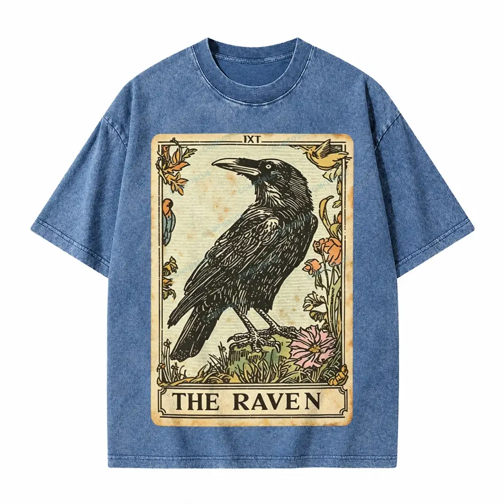 Comfoblue Gold Moth Witchy Tarot Card On Comfort Colors Washed T-Shirt - SLCFB260716171