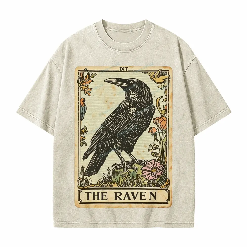 Comfoblue Gold Moth Witchy Tarot Card On Comfort Colors Washed T-Shirt - SLCFB260716171