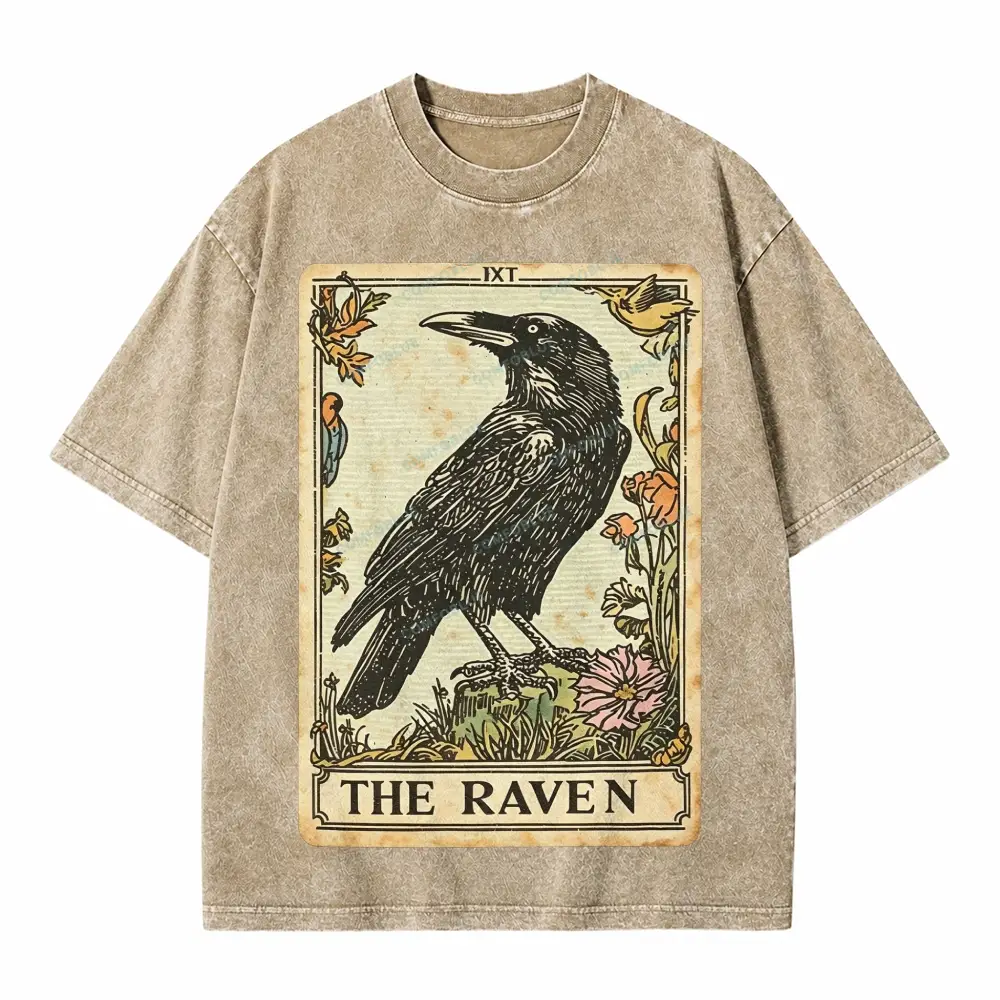Comfoblue Gold Moth Witchy Tarot Card On Comfort Colors Washed T-Shirt - SLCFB260716171
