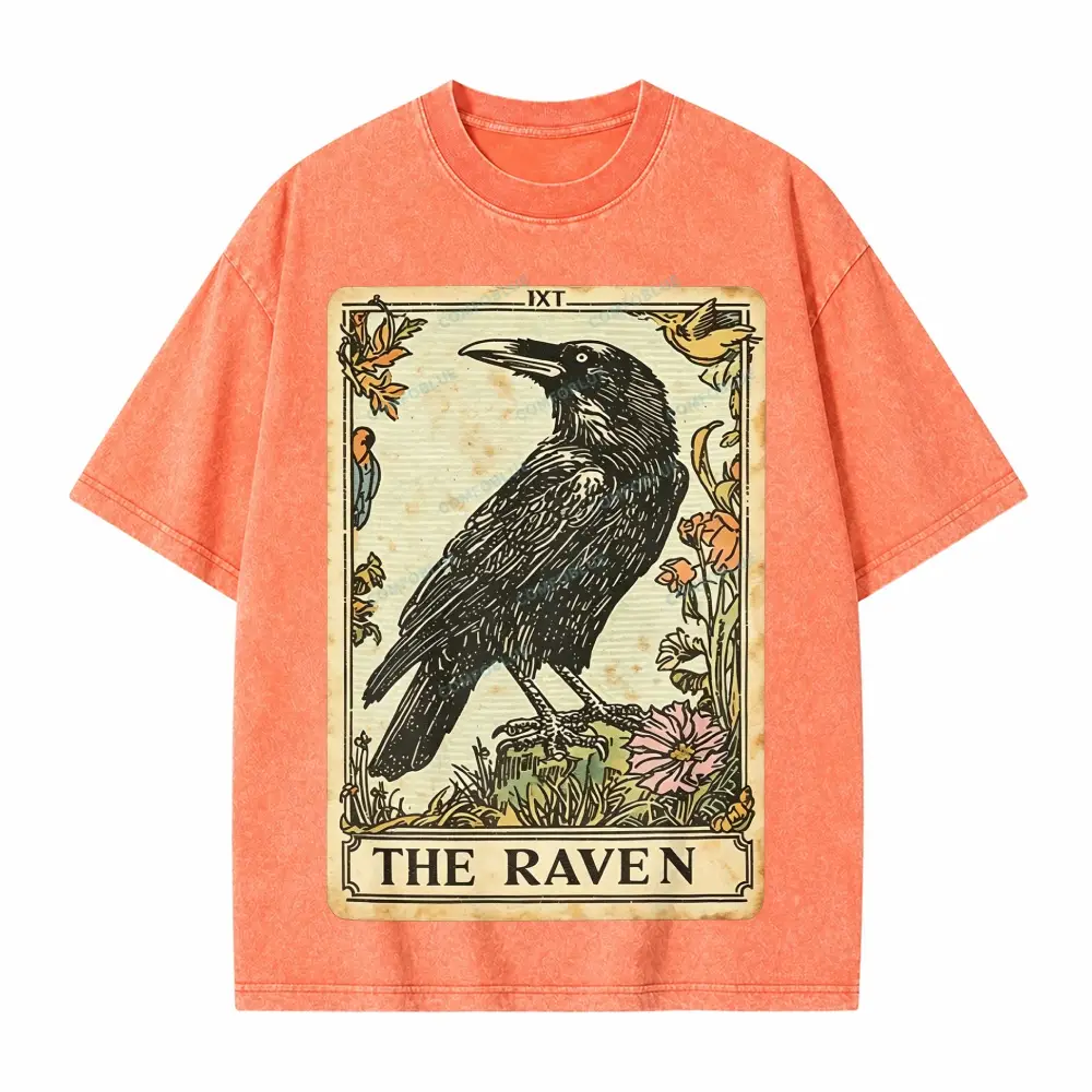 Comfoblue Gold Moth Witchy Tarot Card On Comfort Colors Washed T-Shirt - SLCFB260716171