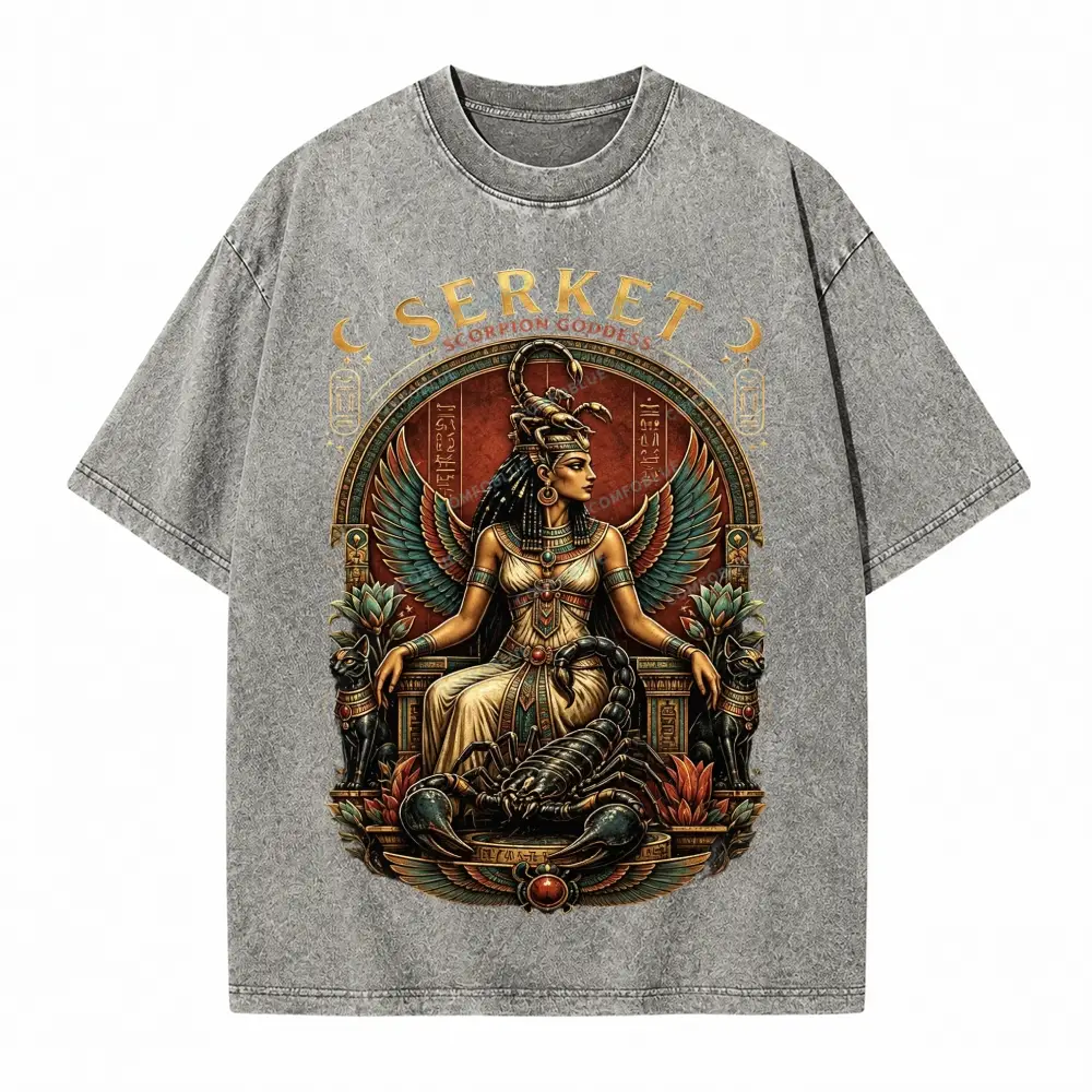 Comfoblue Scorpion Goddess Egyptian Goddess Tarot Card On Comfort Colors Washed T-Shirt - SLCFB260717755