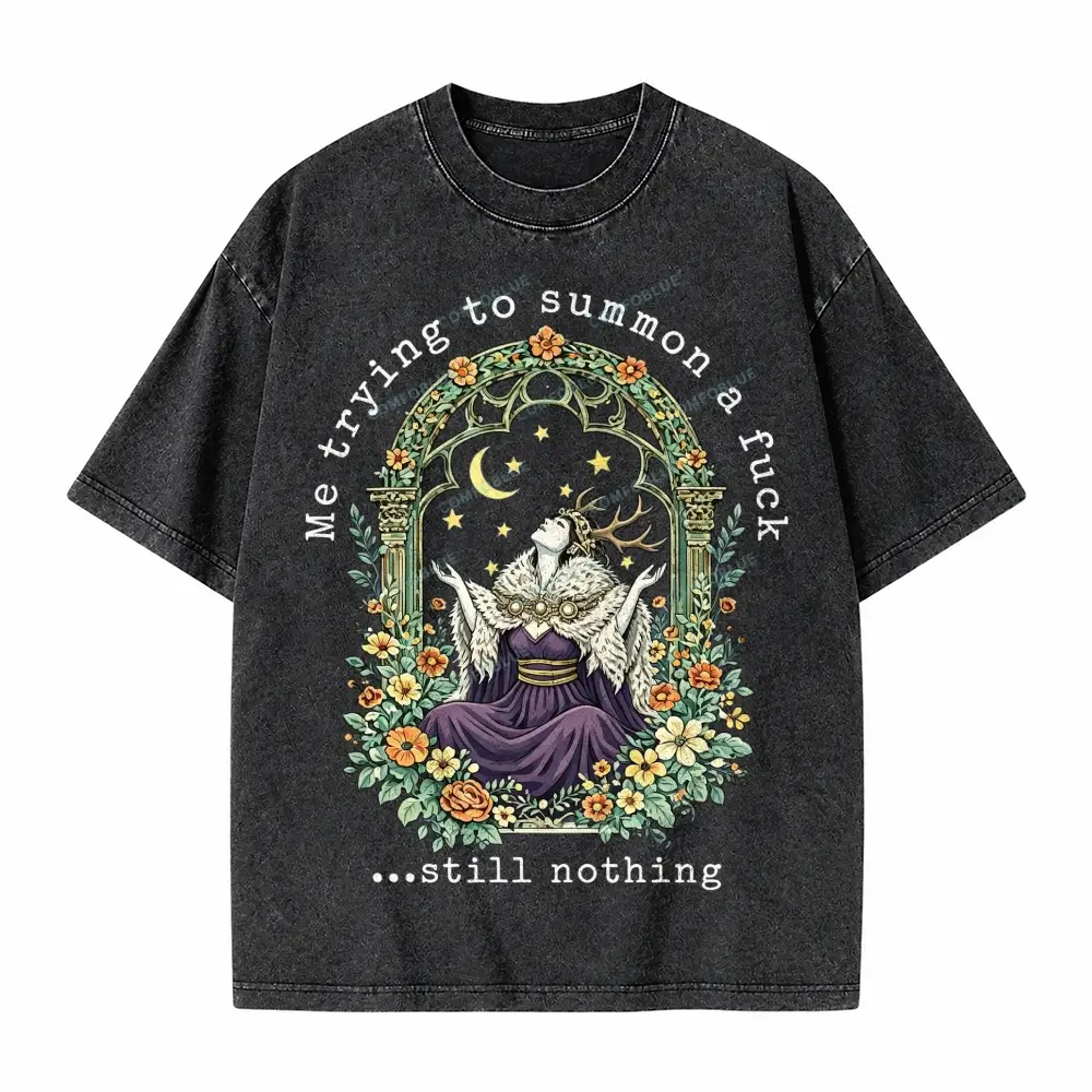 Comfoblue Sarcastic Witchy Goddess Mental Health Tarot Card On Comfort Colors Washed T-Shirt - SLCFB260717775