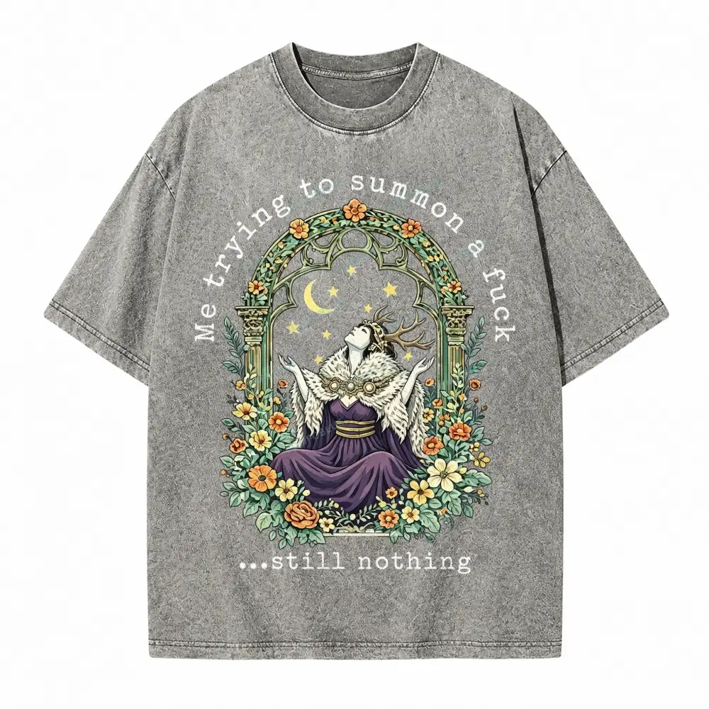 Comfoblue Sarcastic Witchy Goddess Mental Health Tarot Card On Comfort Colors Washed T-Shirt - SLCFB260717775