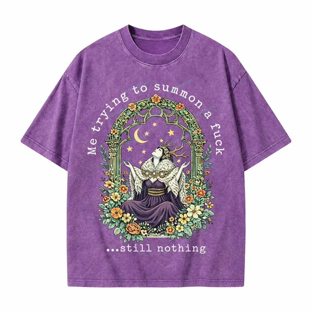 Comfoblue Sarcastic Witchy Goddess Mental Health Tarot Card On Comfort Colors Washed T-Shirt - SLCFB260717775