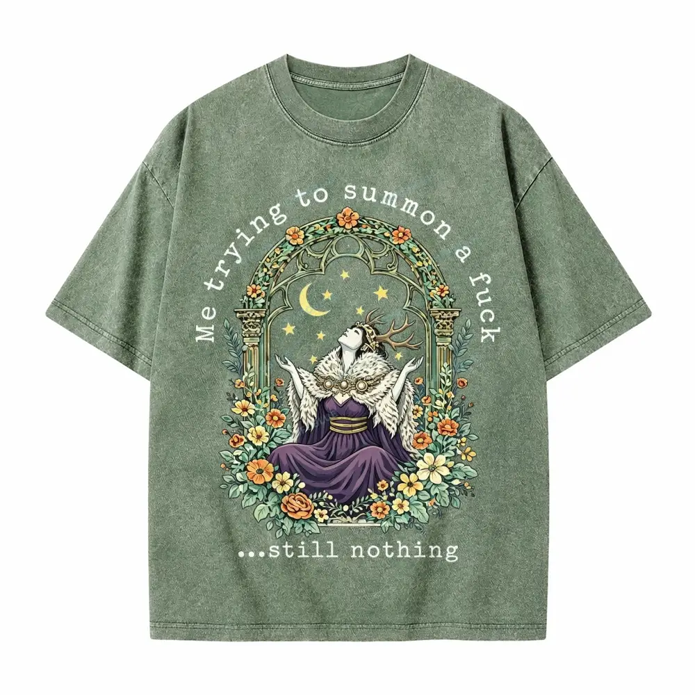 Comfoblue Sarcastic Witchy Goddess Mental Health Tarot Card On Comfort Colors Washed T-Shirt - SLCFB260717775