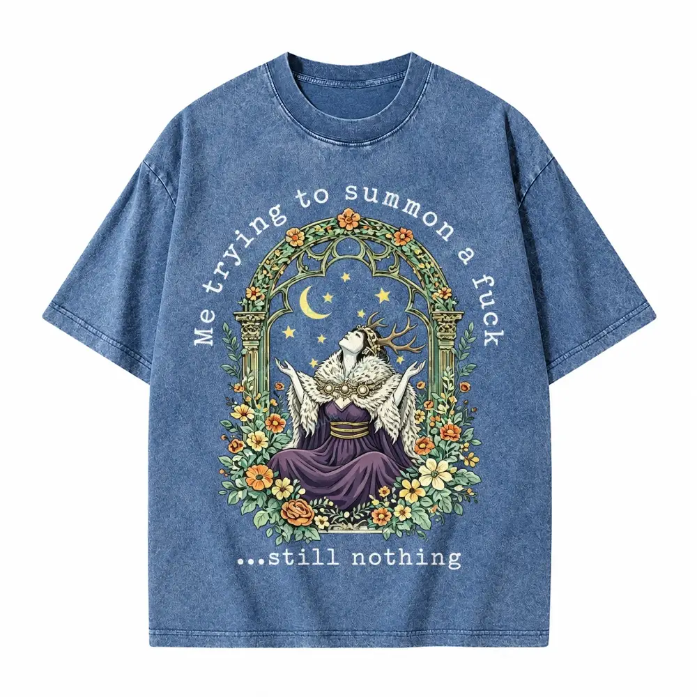 Comfoblue Sarcastic Witchy Goddess Mental Health Tarot Card On Comfort Colors Washed T-Shirt - SLCFB260717775