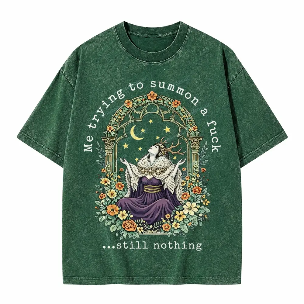 Comfoblue Sarcastic Witchy Goddess Mental Health Tarot Card On Comfort Colors Washed T-Shirt - SLCFB260717775