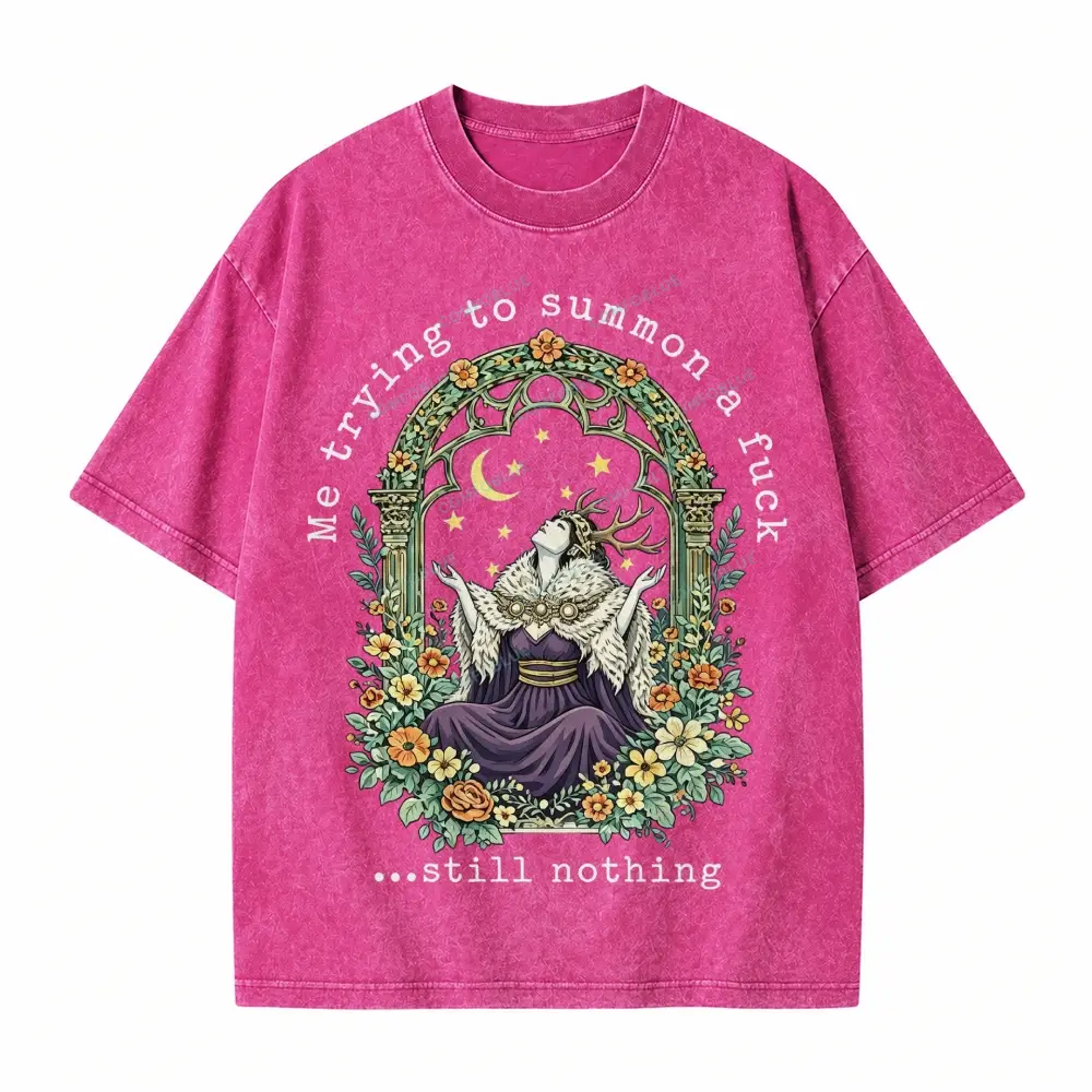 Comfoblue Sarcastic Witchy Goddess Mental Health Tarot Card On Comfort Colors Washed T-Shirt - SLCFB260717775