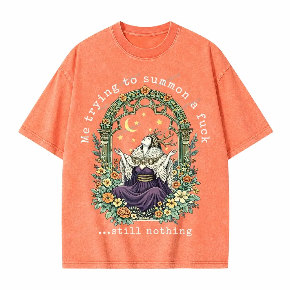 Comfoblue Sarcastic Witchy Goddess Mental Health Tarot Card On Comfort Colors Washed T-Shirt - SLCFB260717775