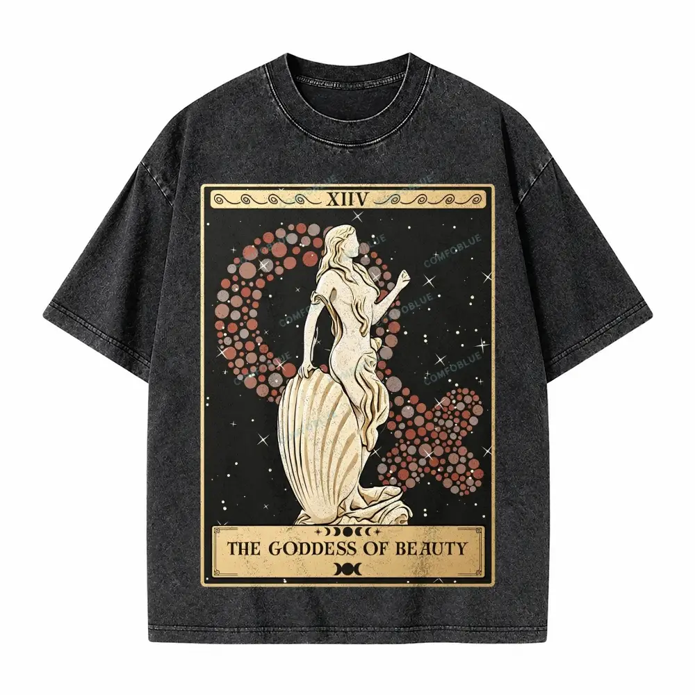 Comfoblue The Goddess Of Beauty Aphrodite Goddess Tarot Card On Comfort Colors Washed T-Shirt - SLCFB260717795