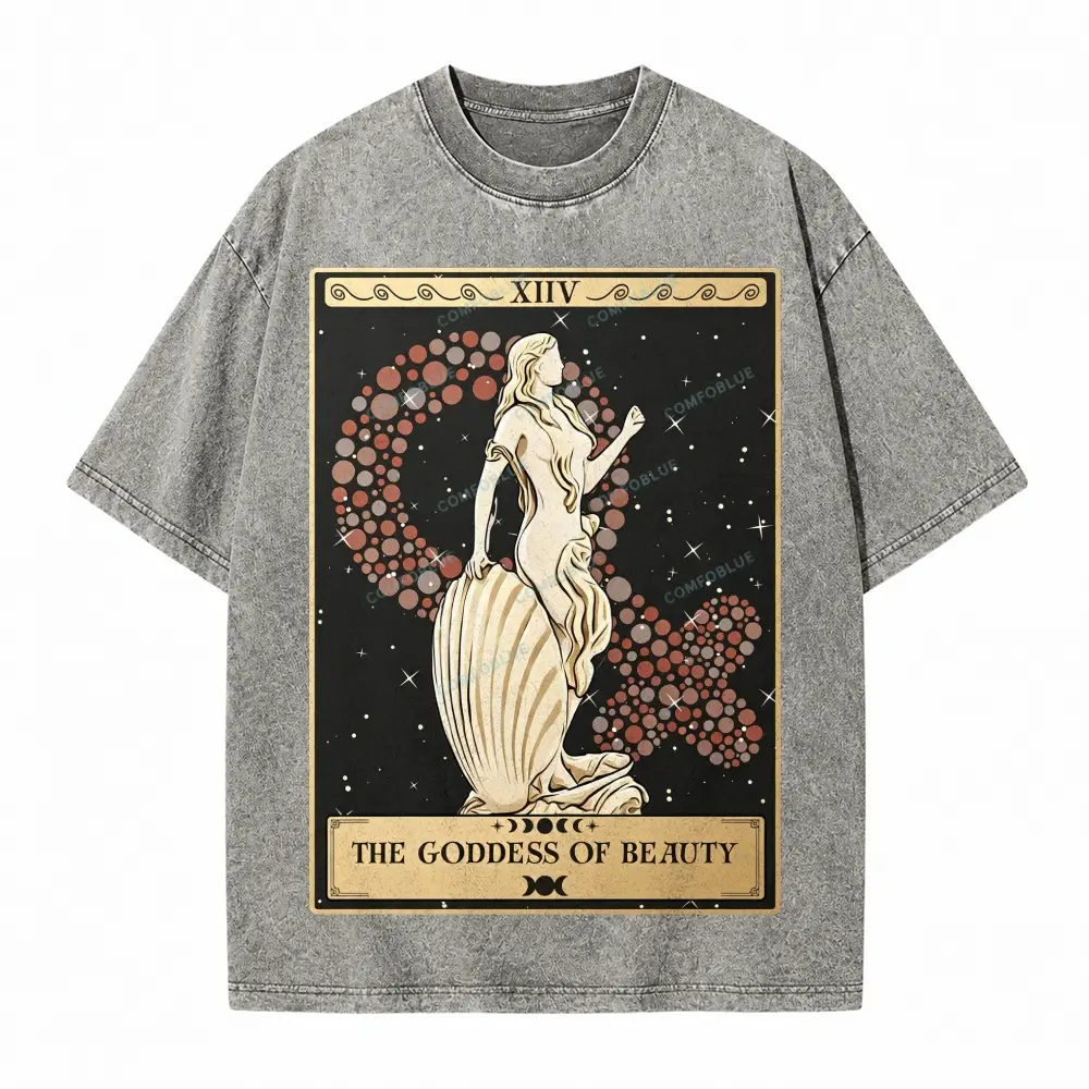 Comfoblue The Goddess Of Beauty Aphrodite Goddess Tarot Card On Comfort Colors Washed T-Shirt - SLCFB260717795