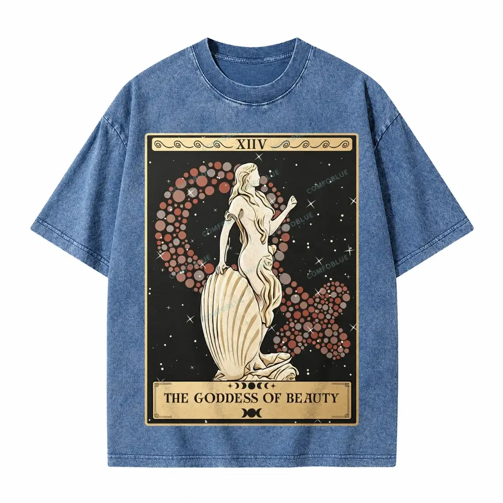 Comfoblue The Goddess Of Beauty Aphrodite Goddess Tarot Card On Comfort Colors Washed T-Shirt - SLCFB260717795