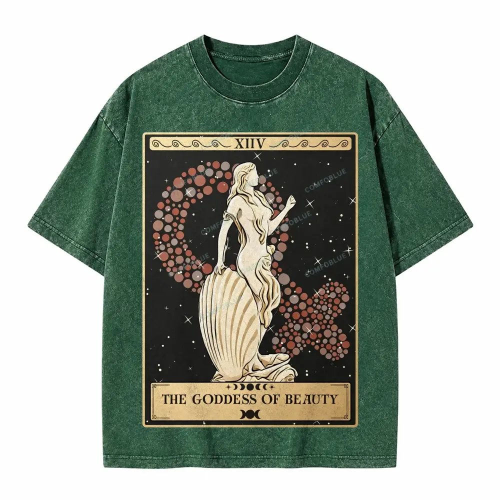 Comfoblue The Goddess Of Beauty Aphrodite Goddess Tarot Card On Comfort Colors Washed T-Shirt - SLCFB260717795