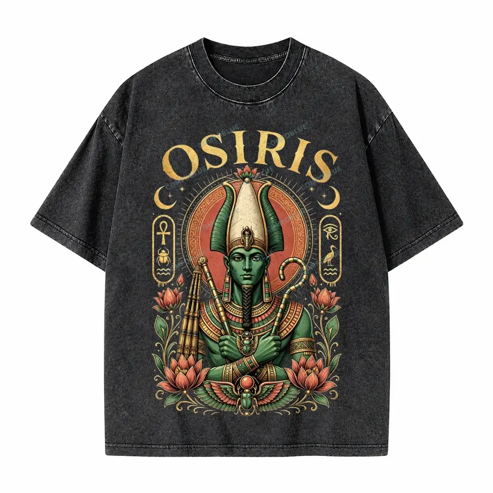 Comfoblue Osiris Egyptian God Tarot Card On Comfort Colors Washed T-Shirt - SLCFB260717801
