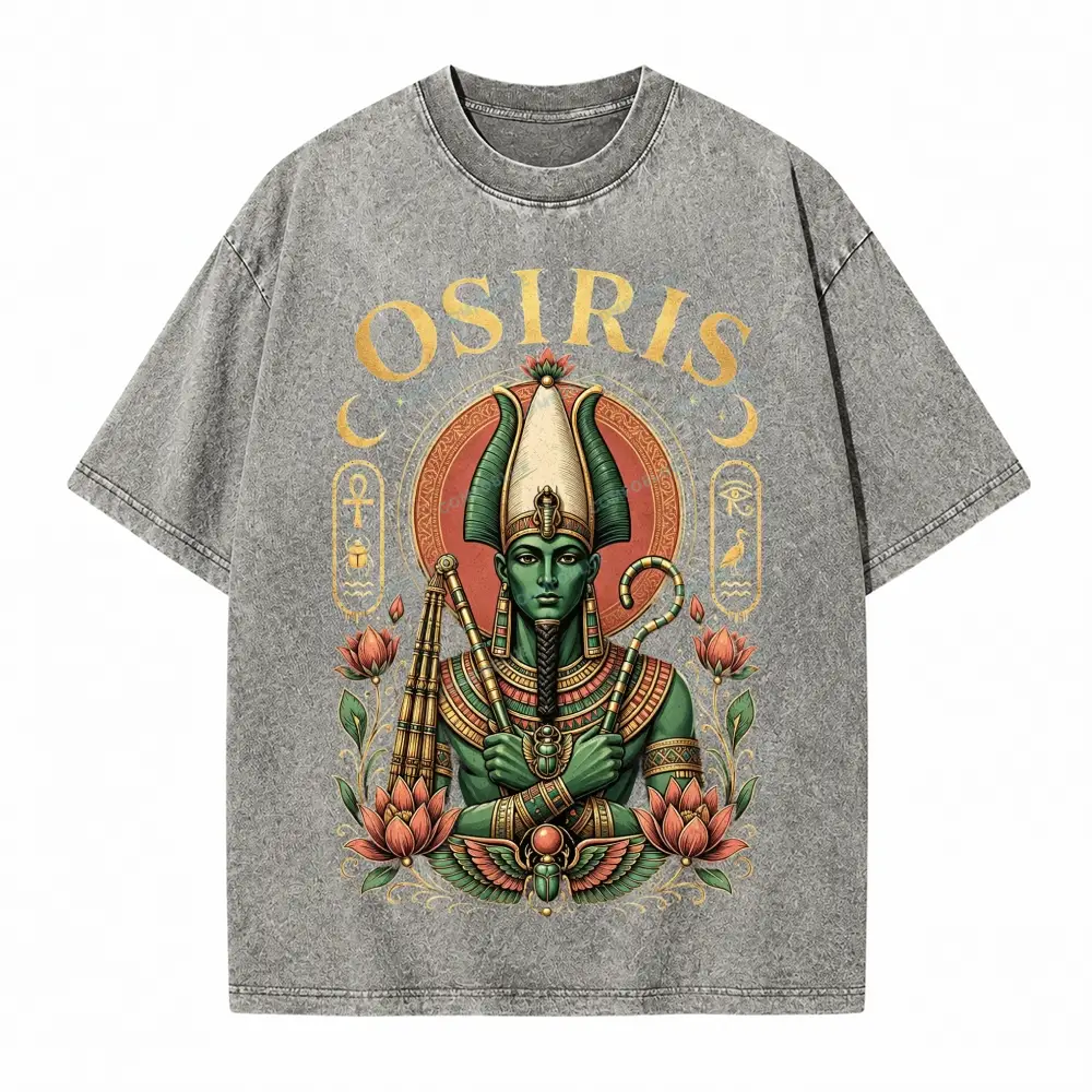 Comfoblue Osiris Egyptian God Tarot Card On Comfort Colors Washed T-Shirt - SLCFB260717801
