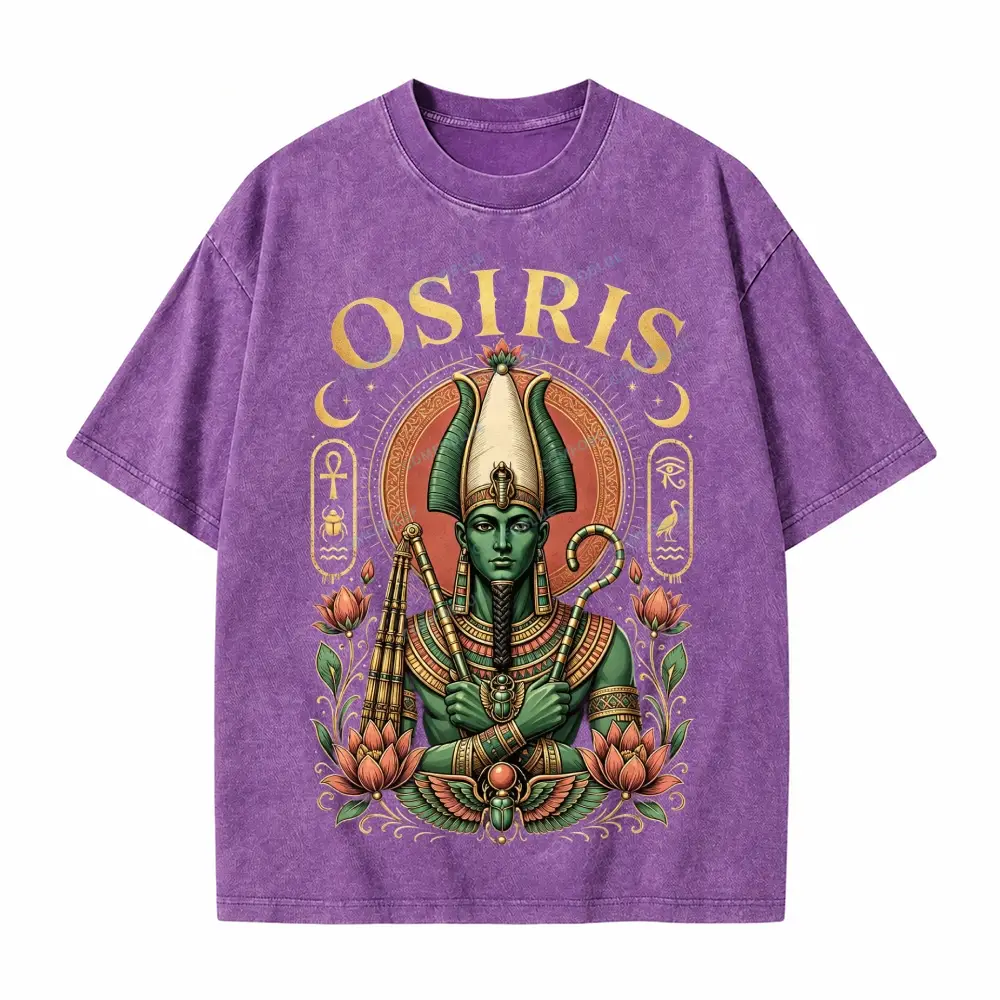 Comfoblue Osiris Egyptian God Tarot Card On Comfort Colors Washed T-Shirt - SLCFB260717801